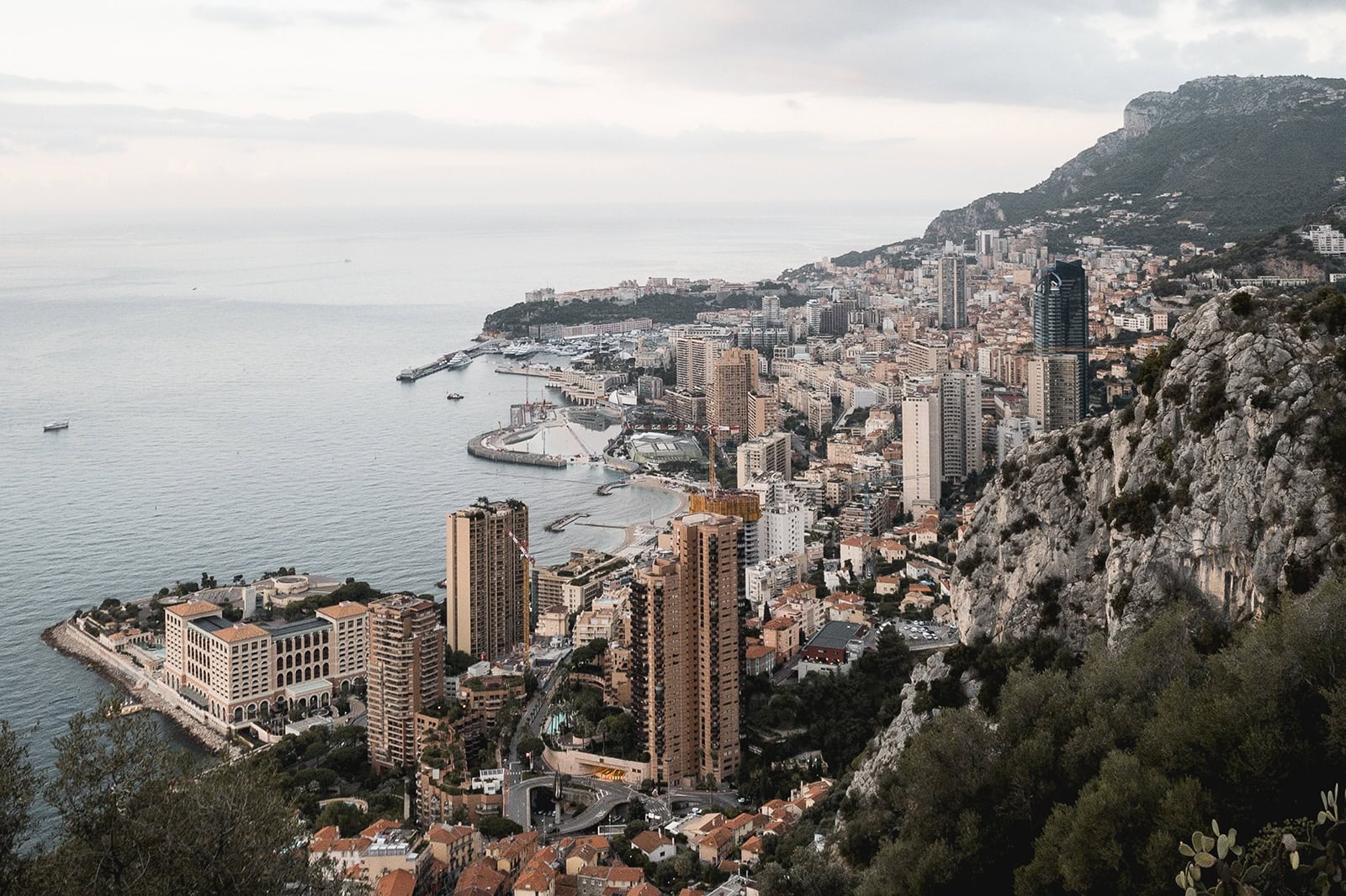 Monaco Yachtshow Landschaftsbild von Monaco